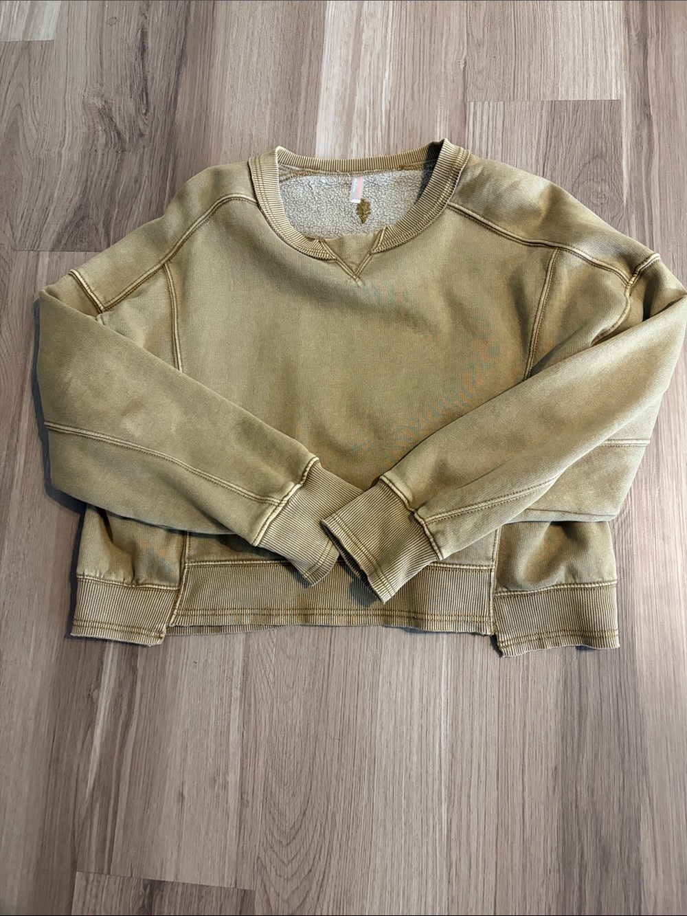 FP Movement by Free People Washed Olive Crewneck Sweatshirt - Women